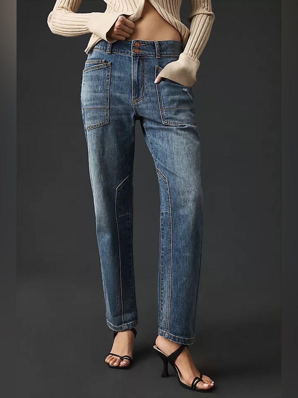 Pilcro Anthropologie The Wanderer Cuffed Relaxed Fit Jeans